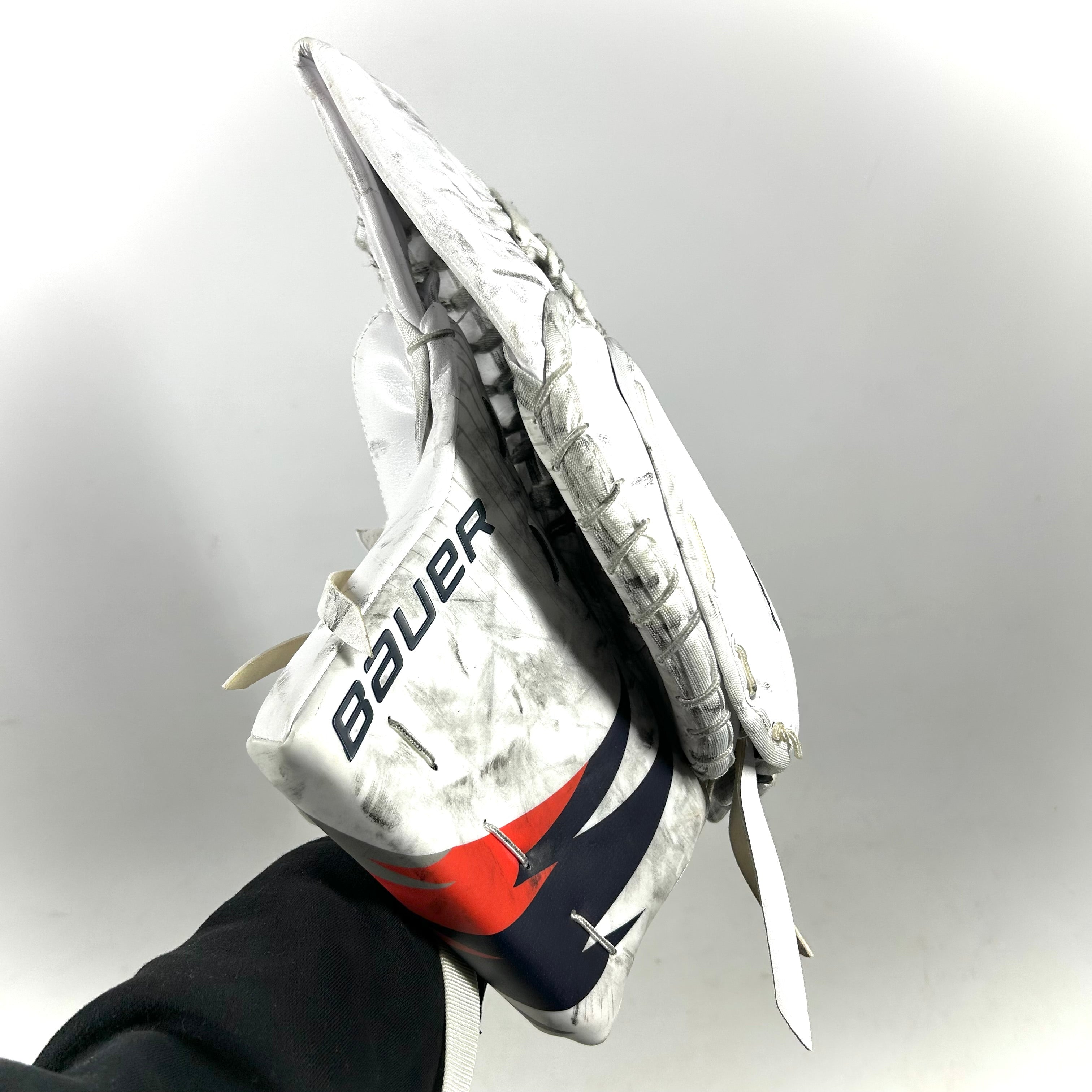 Bauer Supreme Mach - Gant de gardien Pro Stock d'occasion (blanc)